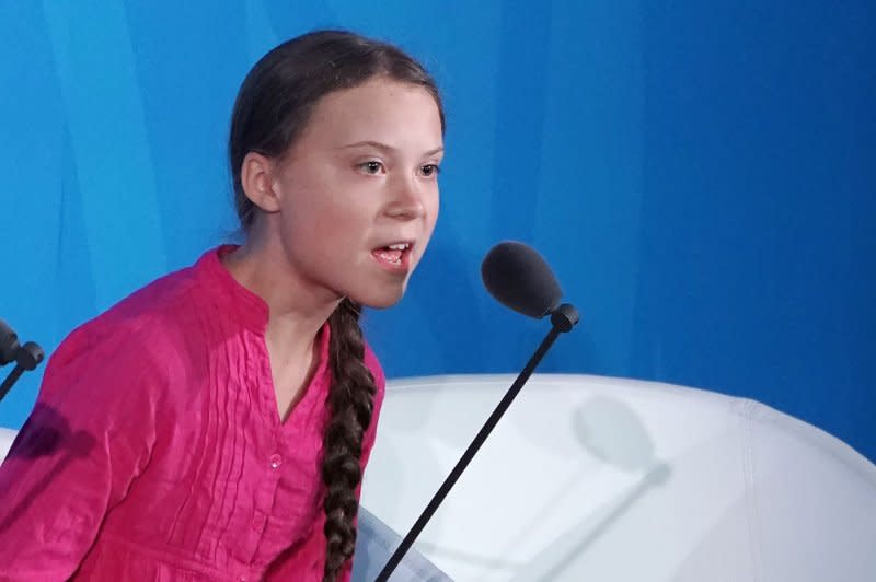 Greta Thunberg speaks at the Climate Action Summit at the 74th General Debate at the United Nations General Assembly at United Nations Headquarters in New York City on September 23, 2019. The activist turns 21 on January 3. File Photo by Jemal Countess/UPI