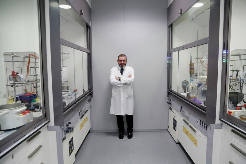 Pablo Aviles, head of Nonclinical Toxicology and Pharmacology at PharmaMar, poses for a portrait at a PharmaMar lab amid the coronavirus disease (COVID-19) outbreak, in Colmenar Viejo