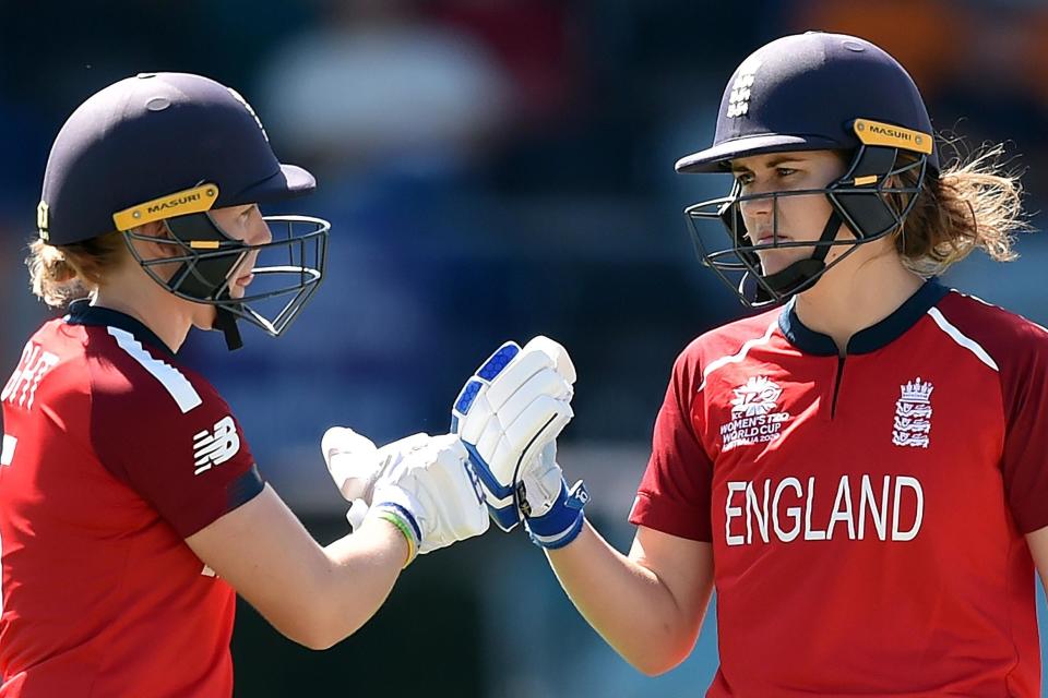 Sciver and Heather Knight teamed up for the highest partnership in T20 World Cup history (AFP via Getty Images)