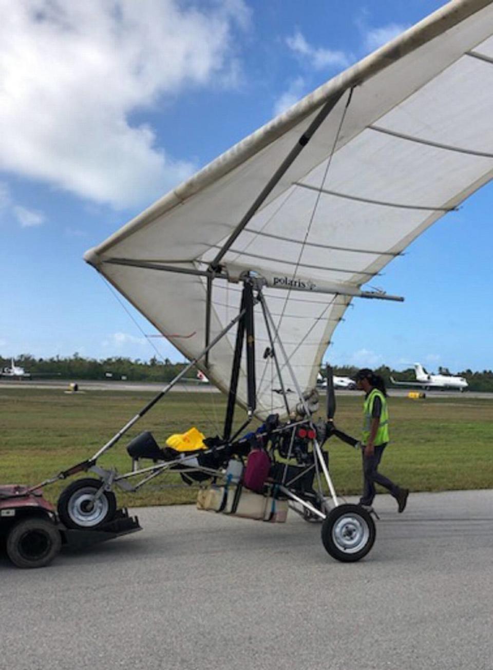 Two Cuban migrants landed at Key West International Airport on a motorized hang glider at approximately 10:30 a.m. Saturday, March 25, 2023, according to Monroe County Sheriff’s Office. Officials at the airport removed the ultralight aircraft from the runway.