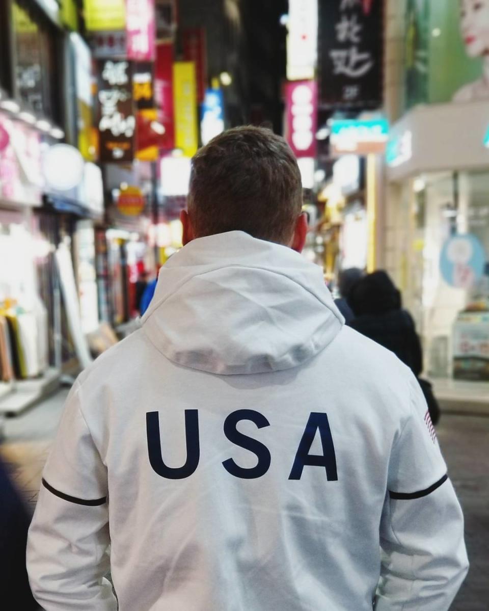 <p>Gus Kenworthy USA, freestyle Skiing<br> guskenworthy: I love my country. #TeamUSA<br> (Photo via Instagram/guskenworthy) </p>