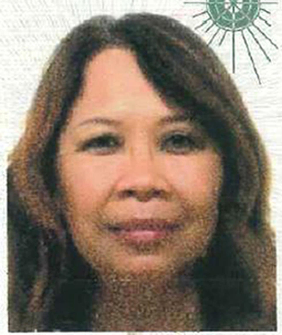 In this picture made available by the World Food Program Monday, March 11, 2019, is portrayed Harina Hafitz, 59, from Indonesia, duty station Rome, one the seven people that were working fro the WFP and were among the 157 people from 35 countries who died Sunday morning when an Ethiopian Airlines Boeing 737 Max 8 jetliner crashed shortly after takeoff from Addis Ababa en route to Nairobi, Kenya. (World Food Program via AP)