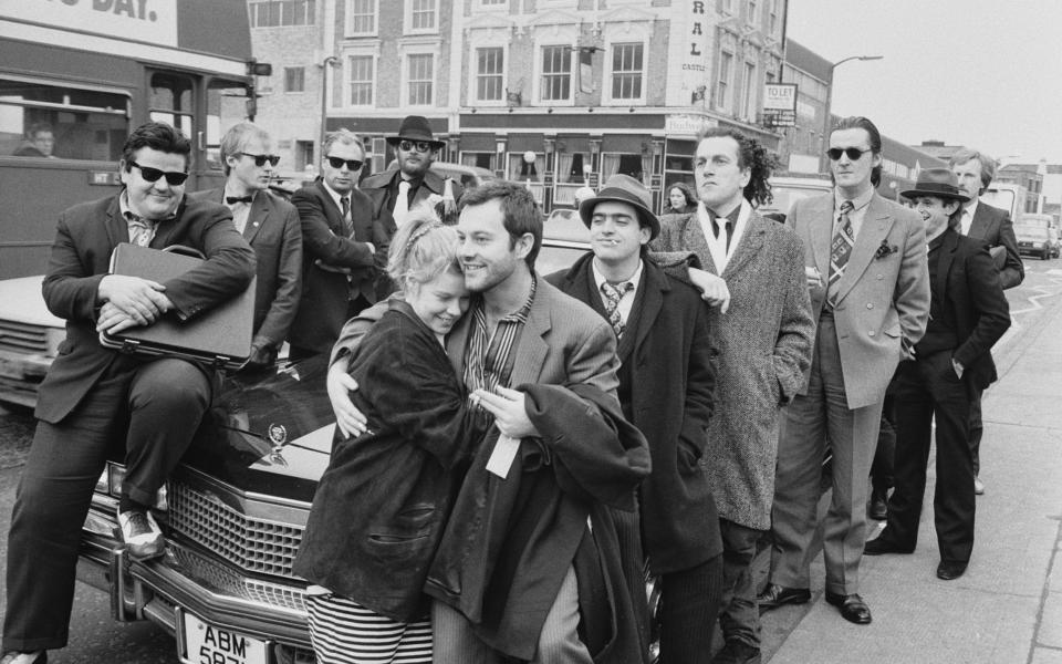 Adrian Edmonson with his comic strip cohort, including Robbie Coltrane (left) - Hulton Archive