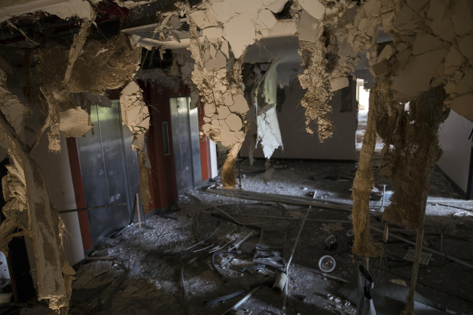 A floor of the Brisas del Norte hotel shows the aftermath of looting in Maracaibo, Venezuela, May 16, 2019. Authorities blamed criminals for the rampage, which was of a kind that didn't happen elsewhere in Venezuela and only quickened the city's descent. (AP Photo/Rodrigo Abd)