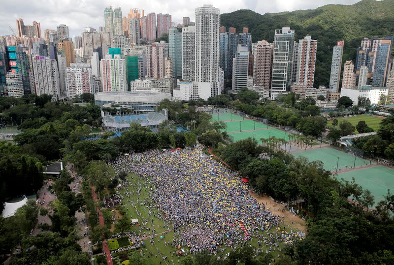 Pictures of the Year: Hong Kong protest tide turns into sea of flames