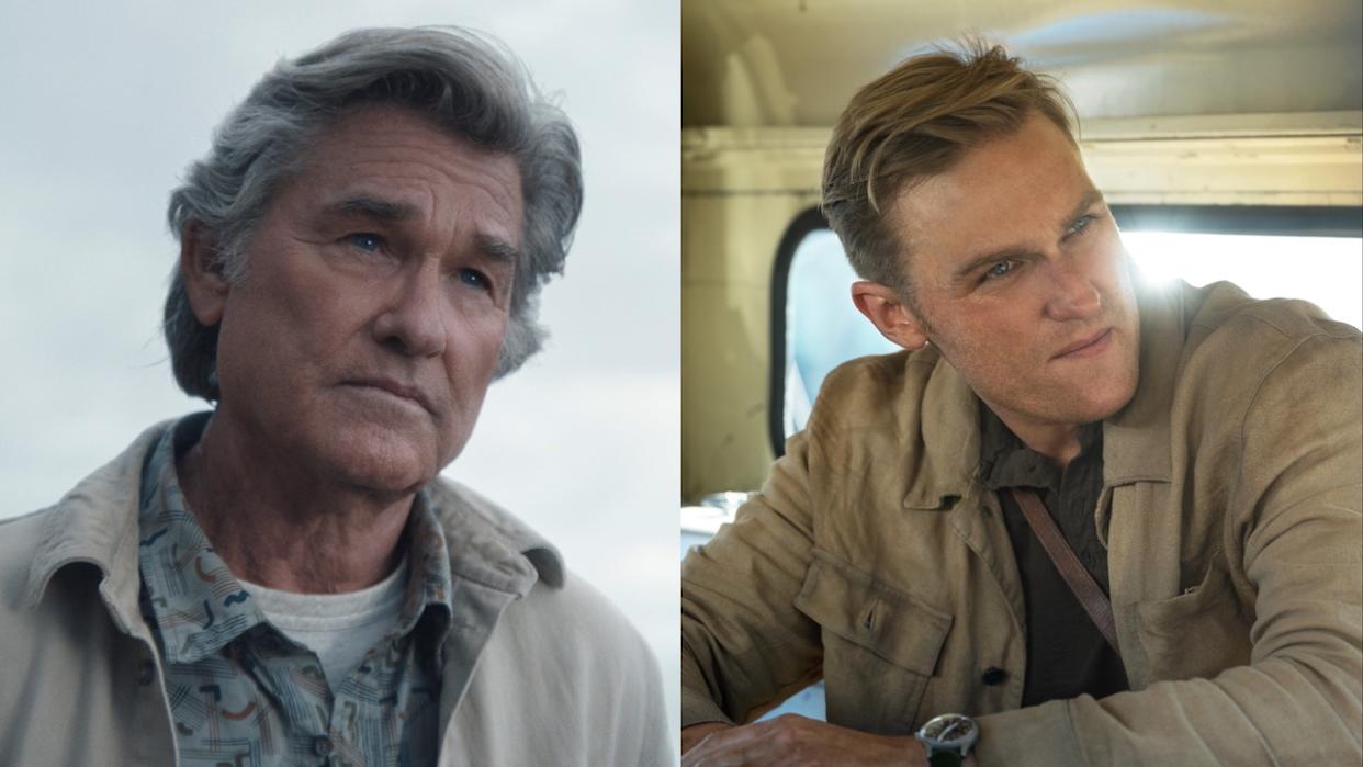  Kurt Russell and Wyatt Russell as their respective versions of Lee Shaw in Monarch: Legacy of Monsters. 