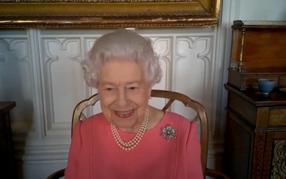 The Queen speaks via a video call from Buckingham Palace - Buckingham Palace/Reuters