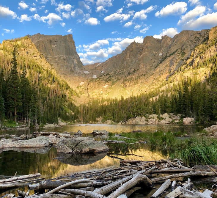Sunrise at Dream Lake in Rocky Mountain National Park