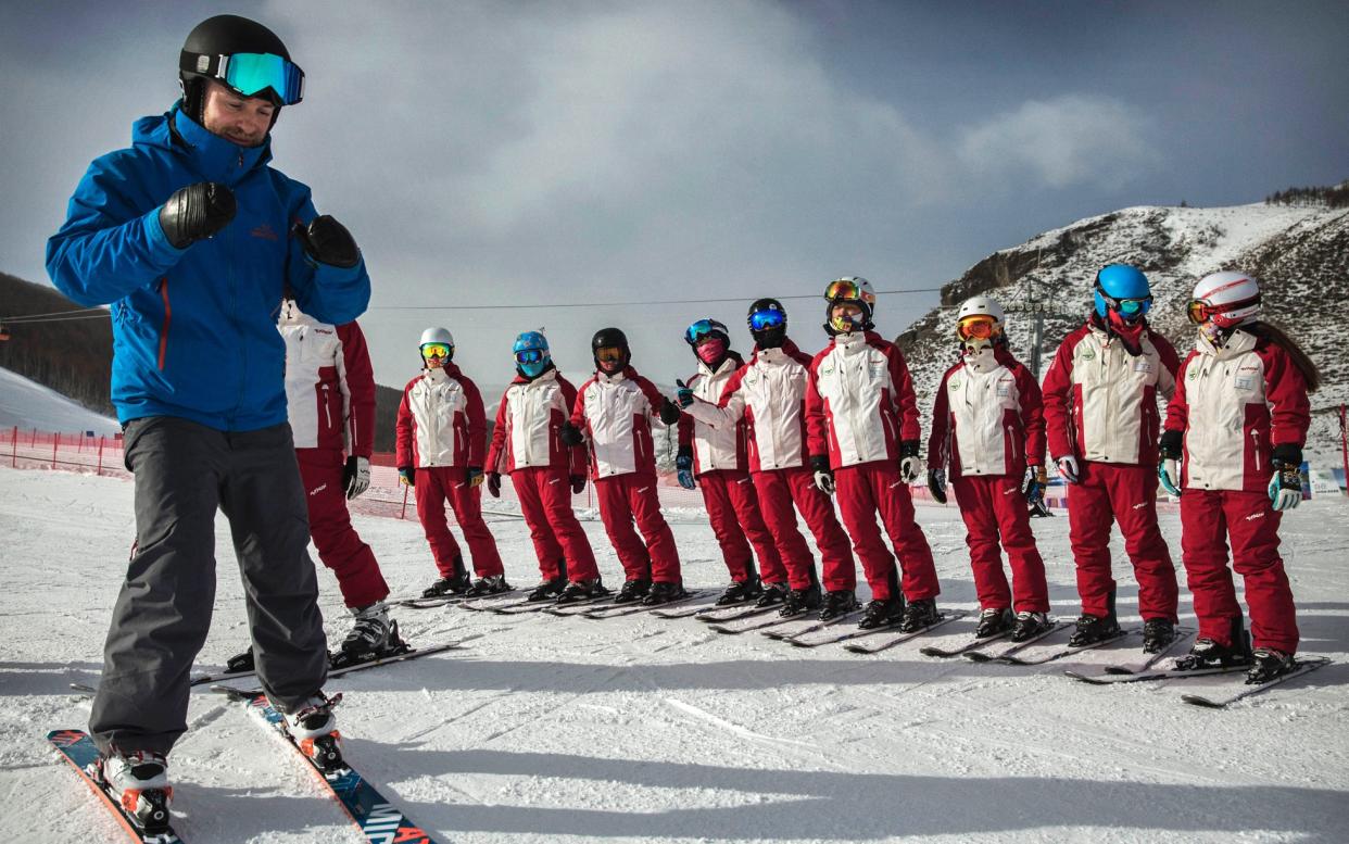 International ski instructors have been brought in to teach the growing number of skiers in China - 2016 Getty Images