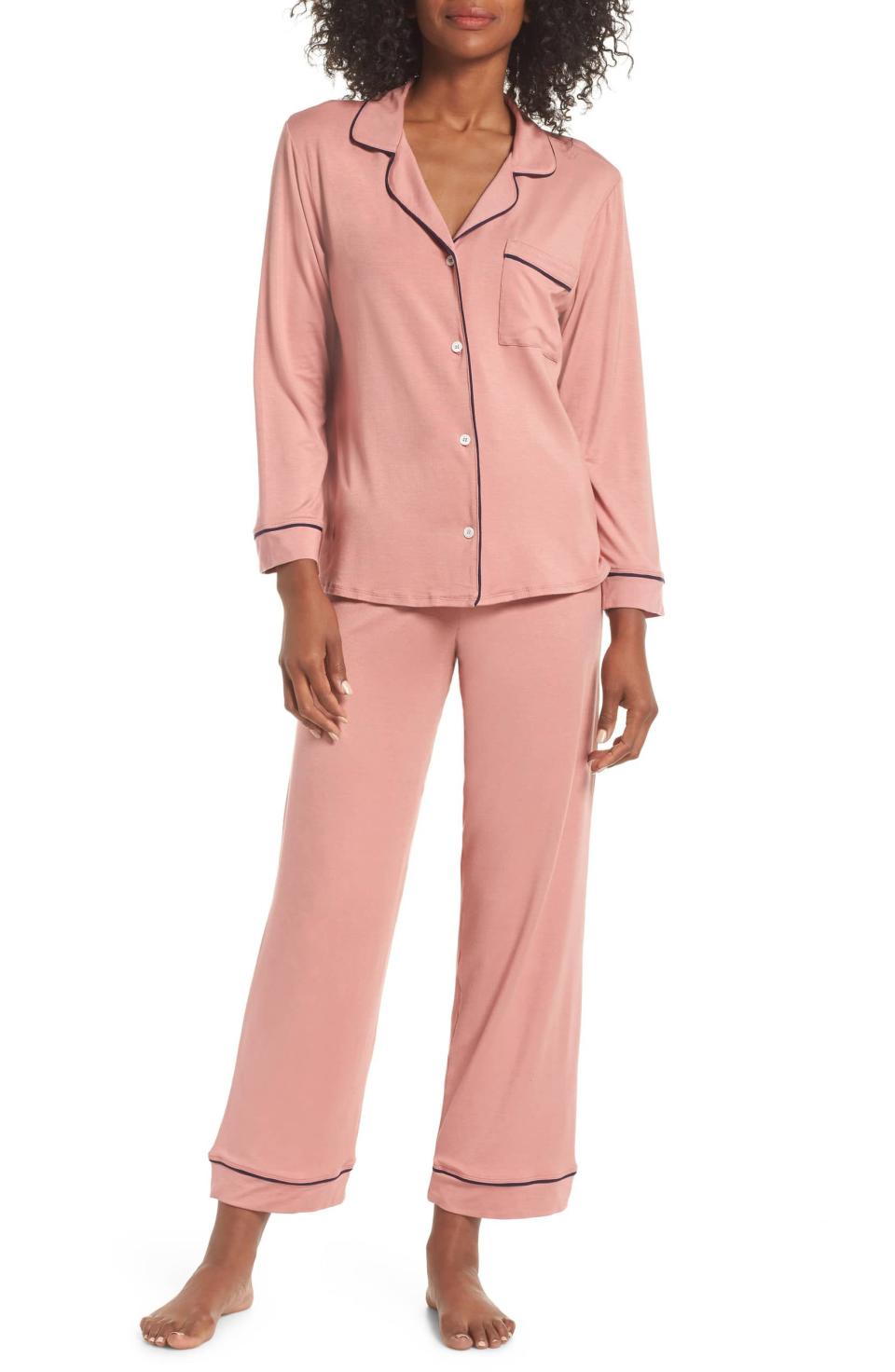 <p><strong>Eberjey</strong></p><p>nordstrom.com</p><p><strong>$120.00</strong></p><p><a rel="nofollow noopener" href="https://shop.nordstrom.com/s/eberjey-gisele-pajamas/3411913" target="_blank" data-ylk="slk:Shop Now;elm:context_link;itc:0;sec:content-canvas" class="link ">Shop Now</a></p><p>"I never considered myself the 'formal pajama type,' until I discovered this luxuriously cozy Eberjey pajama set. They’re super soft, warm but breathable, and look adorable. I’ve even gotten away with wearing the pants out in public, and got compliments on them when I did (try at your own risk). Plus, I’m a huge advocate for indulging in a little luxury when it comes to your at-home life, and every time I wear these I feel amazing."<em>-Lucia Tonelli, Editorial Fellow, ELLEDECOR.com</em></p>