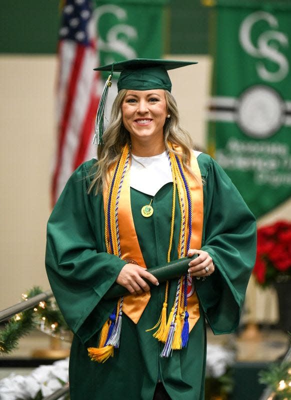 Santa Fe resident Courtney Potts graduated Summa Cum Laude with an Associate of Applied Science degree in nursing. Potts is a member of the Student Nurses Association, the National Student Nurses Association and Phi Theta Kappa honor society. During her time at Columbia State, she earned the Nursing Academic Discipline Award, as well as multiple nursing scholarships. Potts is a first-generation college graduate who plans to begin working at Maury Regional Medical Center while completing her Bachelor of Science in nursing online. “Columbia State has nurtured me academically and assisted me in finding my true potential,” Potts said. “Before attending Columbia State, I was not aware of my own academic capabilities. It is amazing what can be accomplished when students are educated in an encouraging, positive environment. Having confidence instilled in me by professors and instructors changed my outlook on my own abilities. I have been so fortunate during my time here to have so many instructors and professors who truly want to see their students succeed.”