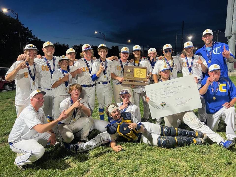 The Wichita Collegiate baseball team won the Class 3A championship with a 10-3 win over Columbus on Friday in Manhattan. It is the Spartans’ first title since 2001.