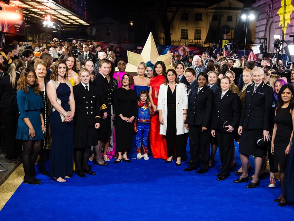 Captain Marvel: Female police officers attend London premiere to celebrate 100 years of women in Met Police