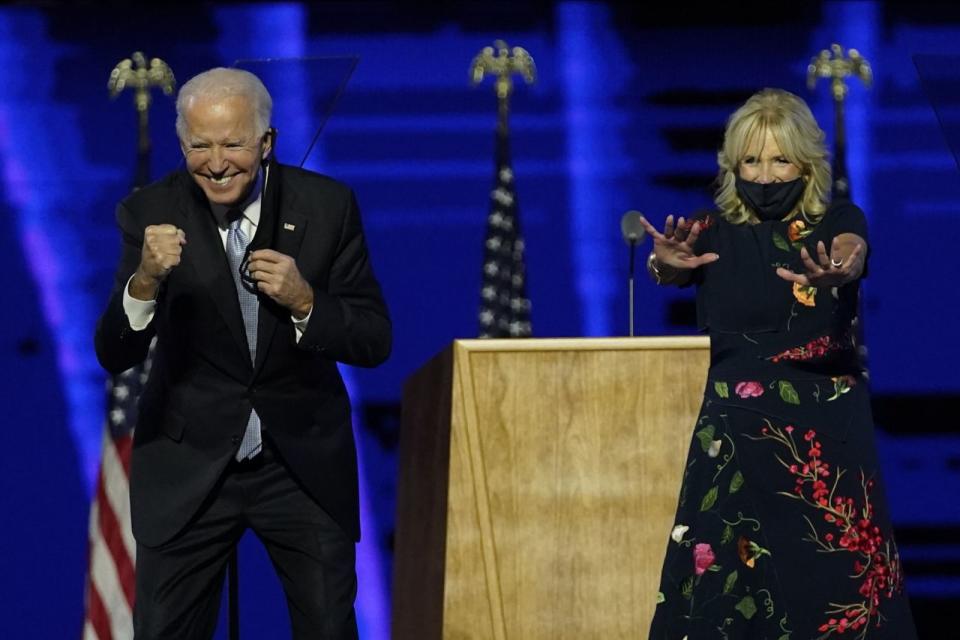 Joe würdigte das Engagement seiner Frau im Bildungsbereich. Foto: AP