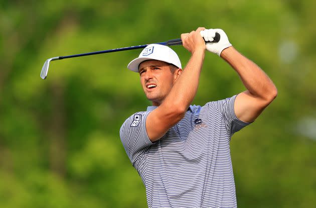 Bryson DeChambeau plays during the final round of the 2023 PGA Championship on May 21, 2023, in Rochester, New York.