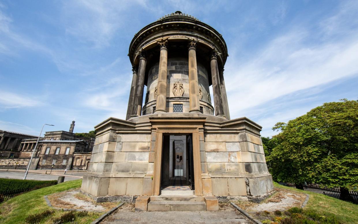 The sound installation is being set up at the foot of Calton Hill as part of the Edinburgh Art Festival, which opens on Thursday - Sally Jubb/University of Edinburgh 