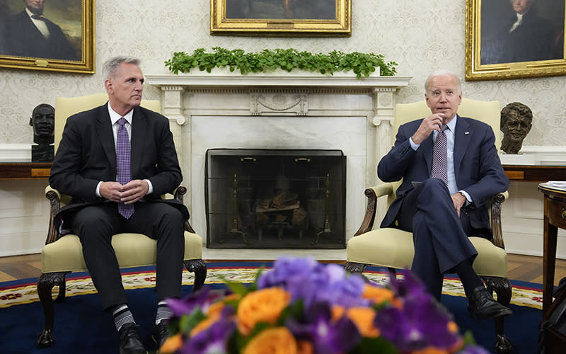 President Biden meets with Speaker Kevin McCarthy in the Oval Office