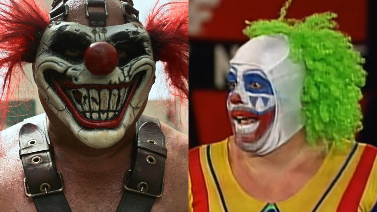  Sweet Tooth in Twisted Metal and Doink in WWE match 