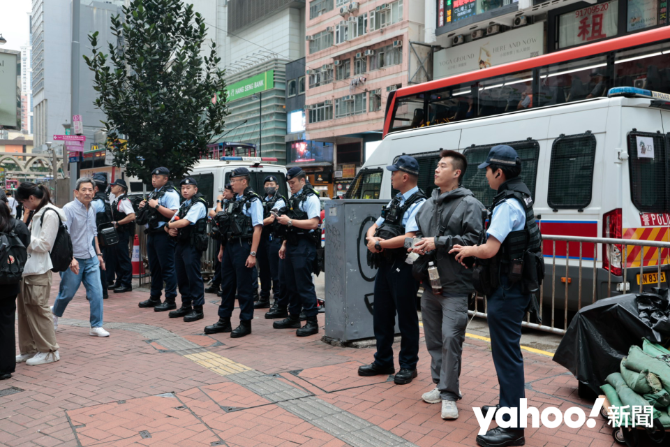 Large police presence in Causeway Bay