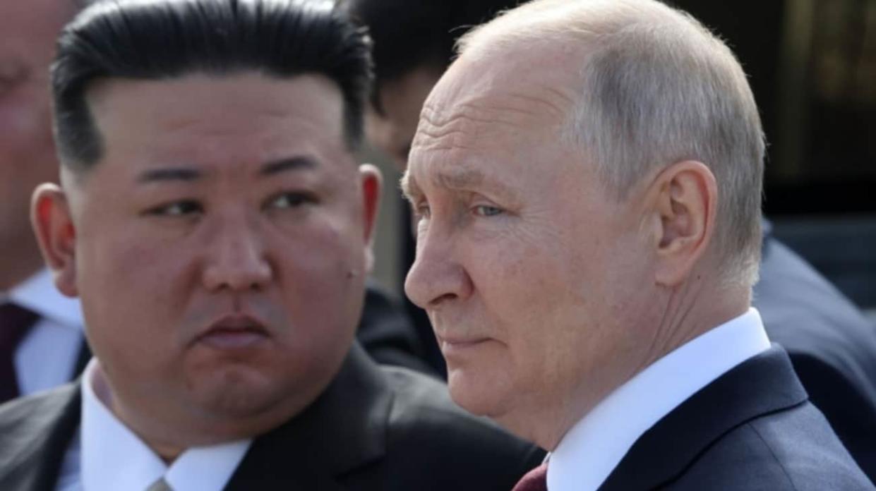 Kim Jong Un (left) and Vladimir Putin (right). Photo: Getty Images