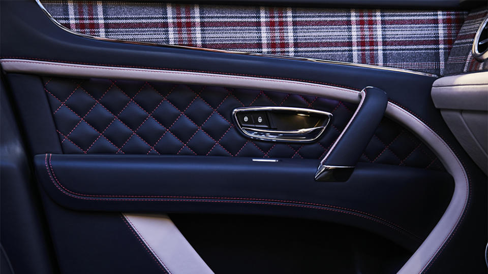 Details of the Hunstman upholstered interior of a Bentley Bentayga. - Credit: Huntsman