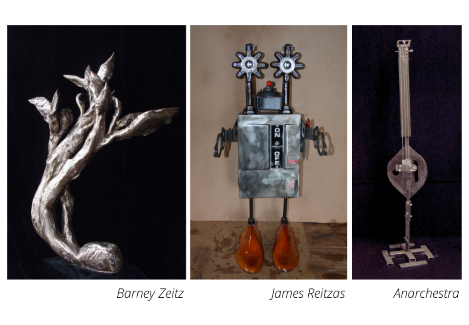 “Three of a Kind” opening September 10, features three artists who use a welding torch to create works of art.