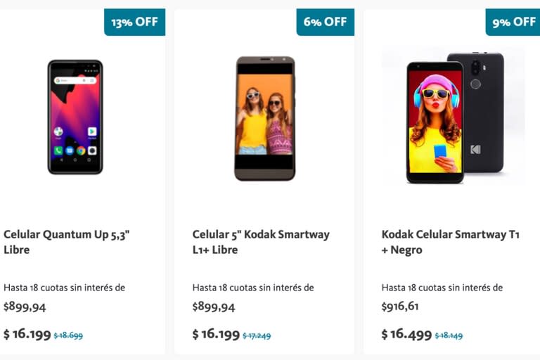 El BNA lanzó una promoción para la compra de 40 modelos de teléfonos celulares en 18 cuotas sin interés, que comienza el martes 2 y finaliza el jueves 4 de marzo