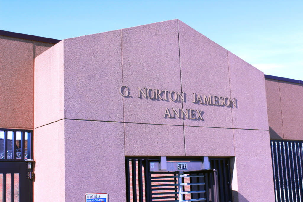 The G. Norton Jameson Annex at the South Dakota State Penitentiary in Sioux Falls. (John Hult/South Dakota Searchlight)