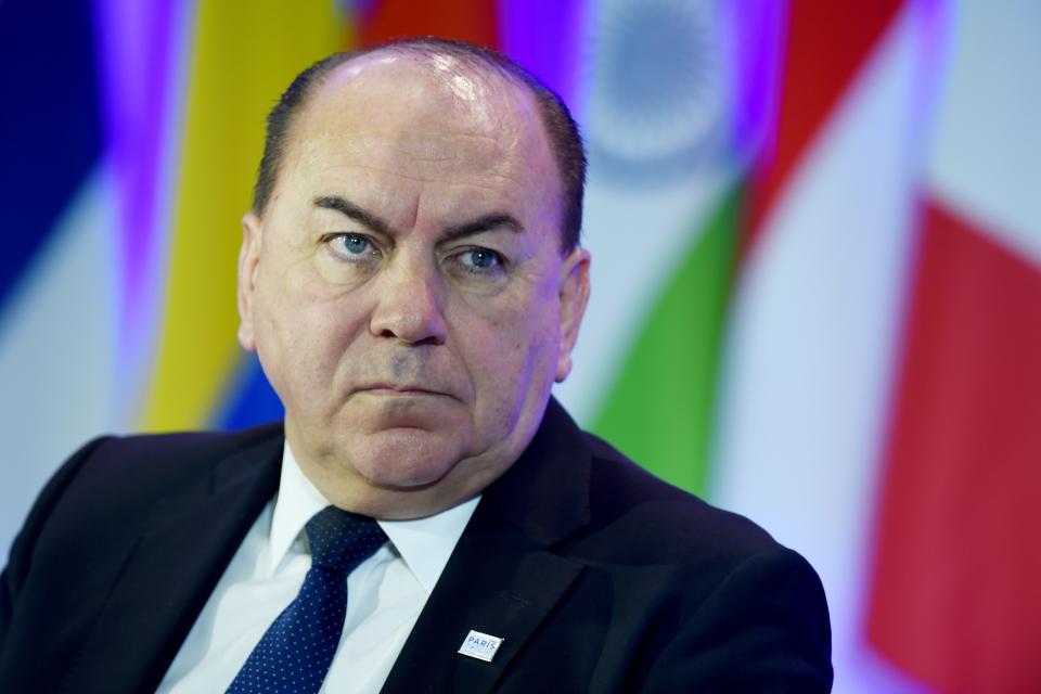 UBS Group AG Chairman of the Board of Directors Axel Weber attends the Paris Forum at the Economy Ministry in Paris on May 7, 2019. (Photo by ERIC PIERMONT / AFP)        (Photo credit should read ERIC PIERMONT/AFP/Getty Images)