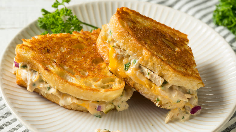 Tuna melt sandwich