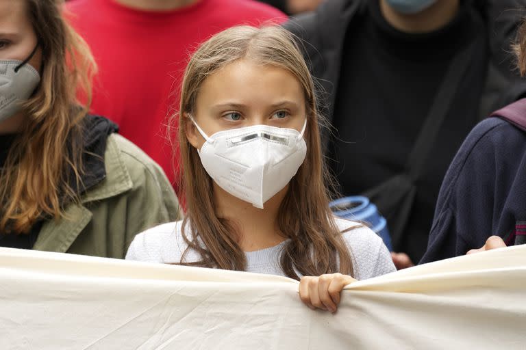 Greta Thunberg en la huelga climática global Fridays for Future en Berlín, Alemania, el viernes 24 de septiembre de 2021