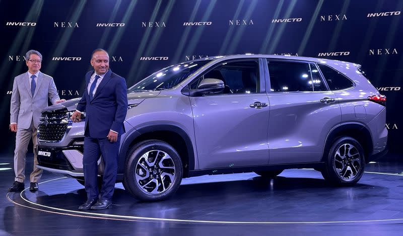 The launch of Maruti Suzuki's multi-purpose vehicle Invicto in Gurugram