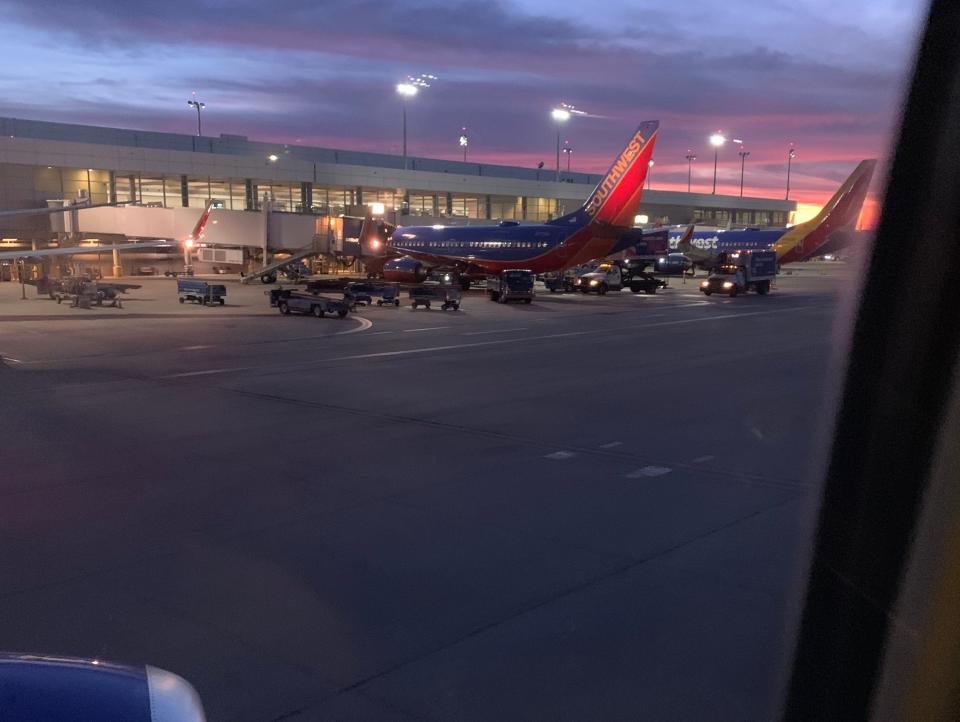 Southwest planes ready to depart at Dallas Love Field.