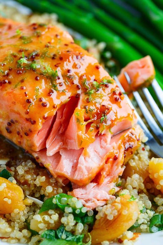 Apricot Dijon Glazed Salmon