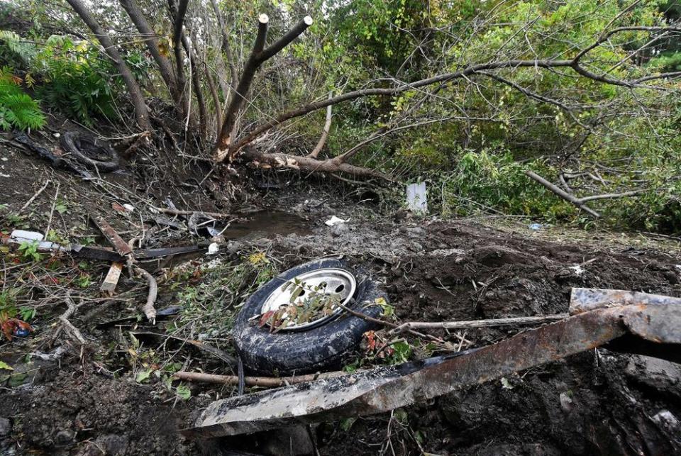 The scene of Saturday's deadly limousine crash in Schoharie, New York