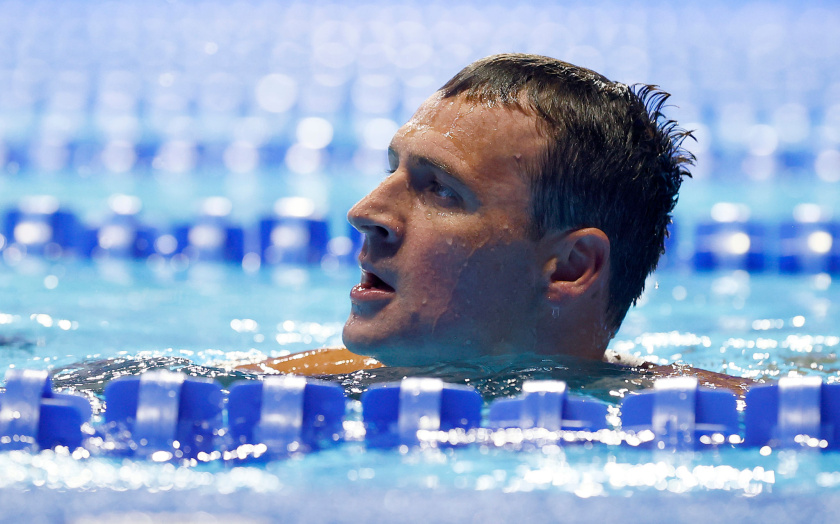 Ryan Lochte reacts after competing in the 200-meter individual medley final at the Olympic swim trials June 18 in Omaha.