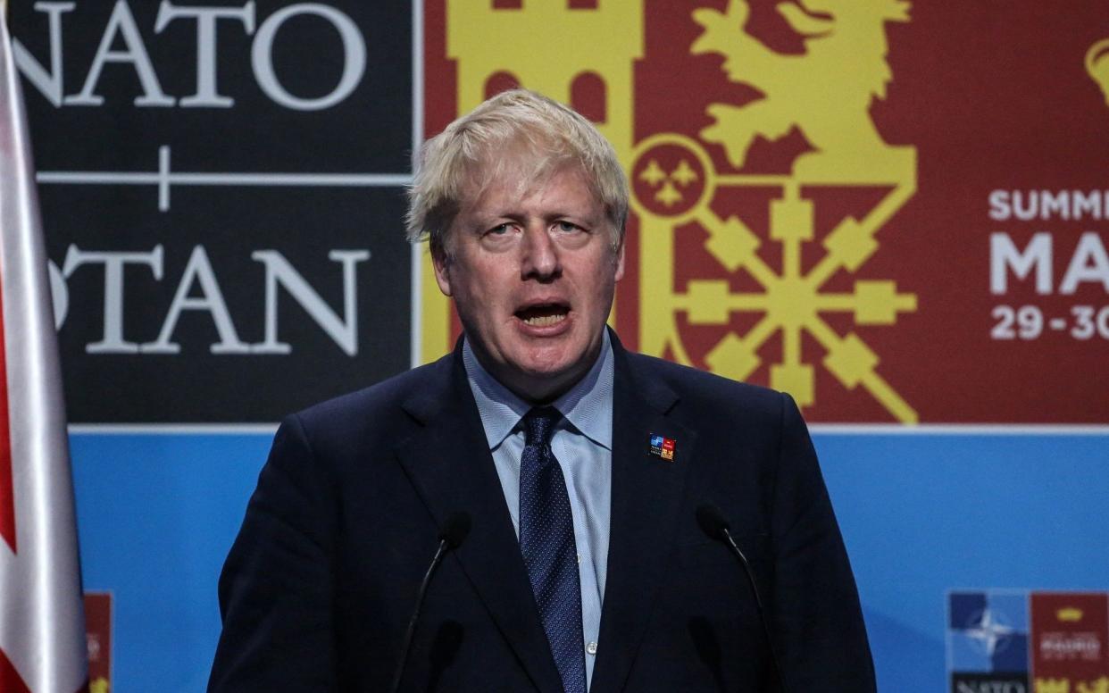 Boris Johnson addresses Nato conference - Valeria Mongelli/Bloomberg