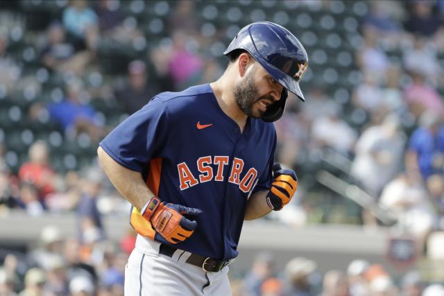 Jose Altuve hears chorus of boos, grazed by pitch in spring training debut