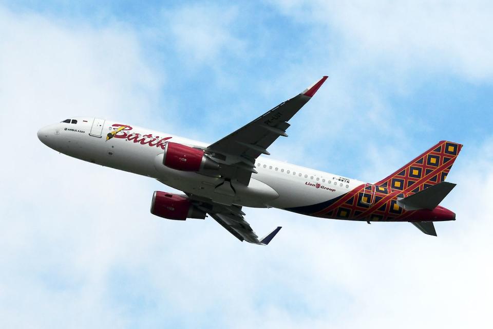 <p>Pascal Pavani/AFP/Getty</p> Batik Air jet