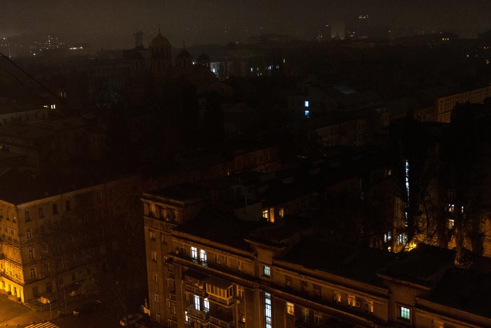 The Ukrainian capital shuts off power by district in four hour blocks (Getty)