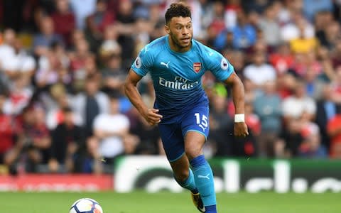 Alex Oxlade-Chamberlain of Arsenal during the Premier League match between Liverpool and Arsenal at Anfield on August 27, 2017 in Liverpool, England - Credit: Getty Images