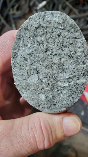 Photo 13 - DEM23-02 - Dyke Heavily Mineralized with Disseminated Arsenopyrite
