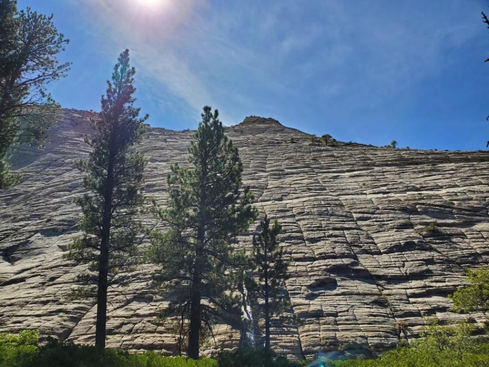 The west peak, at the end of the Northgate Peaks Trail, in Zion National Park.