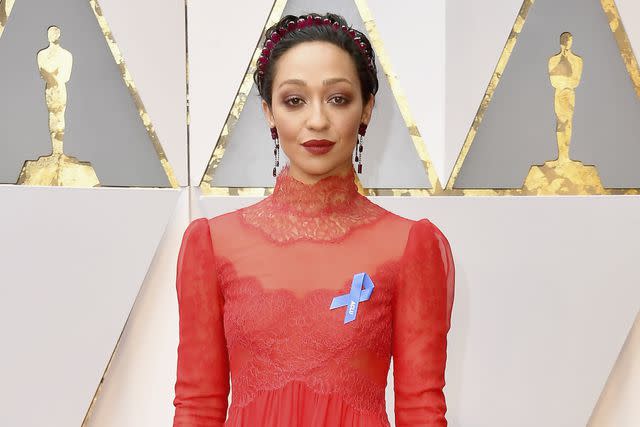 <p>Steve Granitz/WireImage</p> Ruth Negga at the 2017 Academy Awards