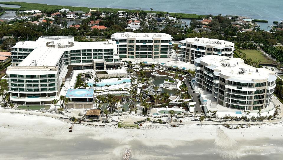 A view of the new St. Regis Longboat Key after Hurricane Helene.