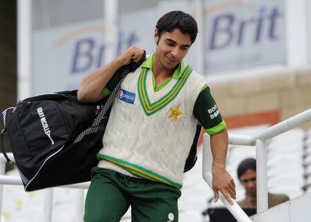 Former Pakistan Test captain Salman Butt arrives for a nets session