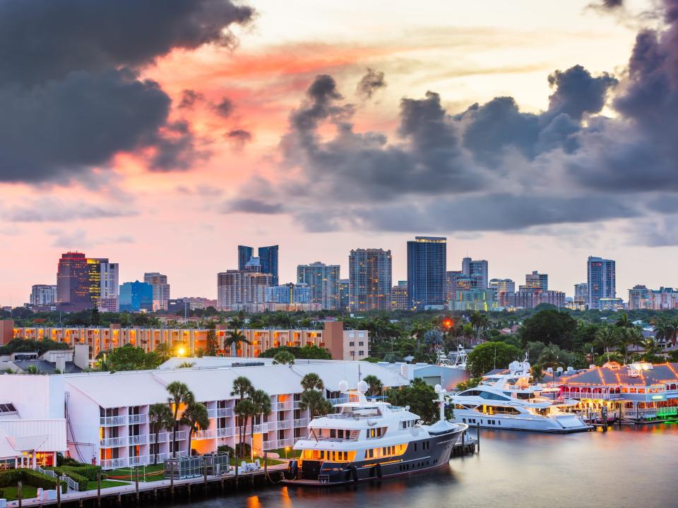 Sunset over Fort Lauderdale, Florida