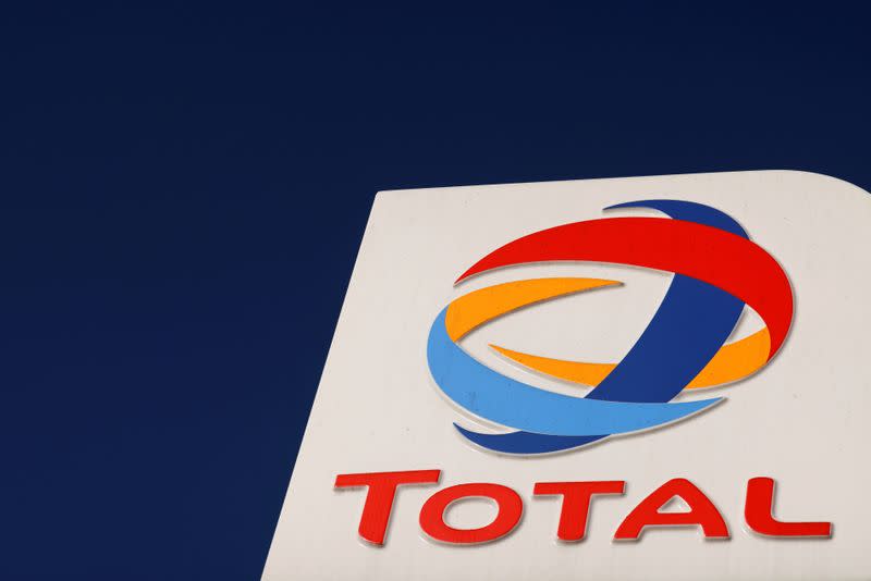 FILE PHOTO: The logo of French oil and gas company Total