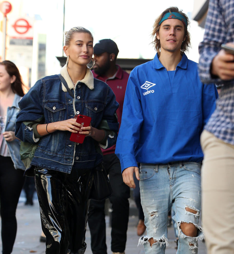 October 1st 2019 - Justin Bieber and Hailey Baldwin got married (again) - renewing their vows during a wedding ceremony in South Carolina. - File Photo by: zz/KGC-320/441/STAR MAX/IPx 2018 9/17/18 Hailey Baldwin and Justin Bieber are seen out and about in London where they visited a coffee shop and went for a stroll. (London, England, UK)