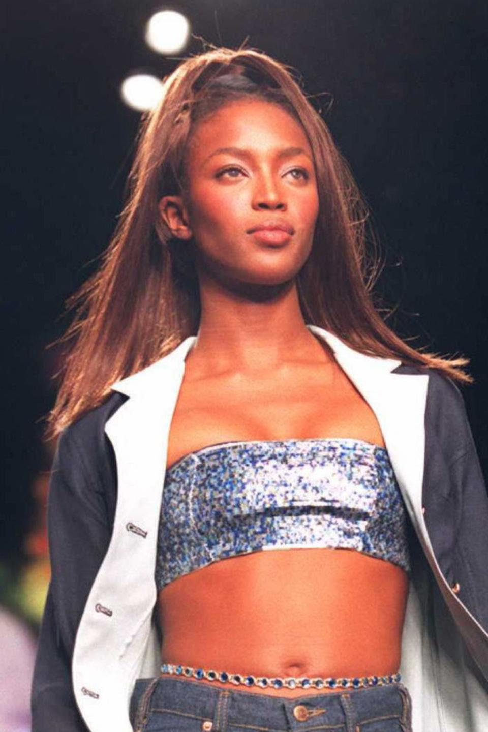 Naomi Campbell on the runway in 1997 (AFP via Getty Images)